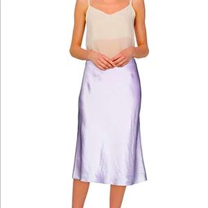 VINCE satin slip skirt